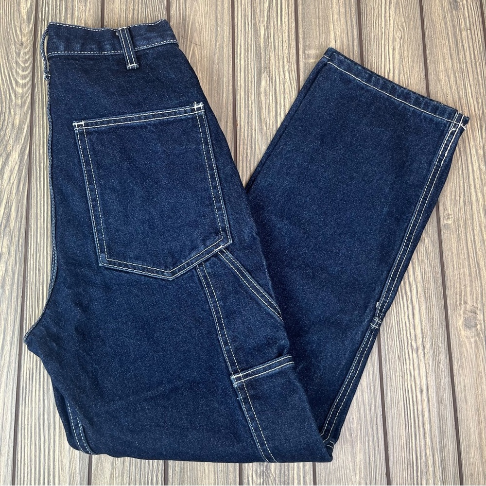 John Galt Denim Cargo Pants Jeans Size Small Carpenter - Picture 2 of 14